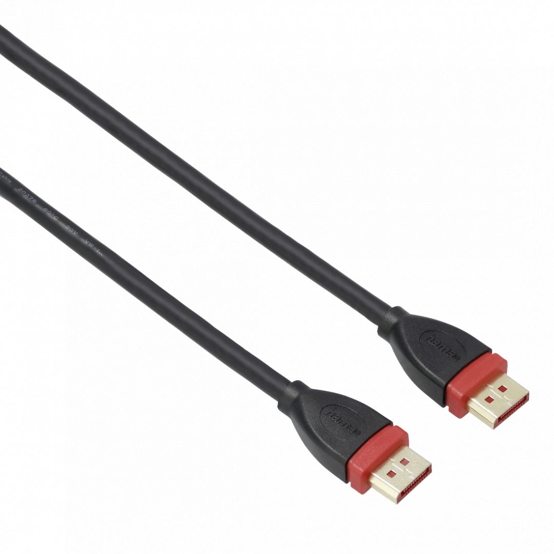 Hama DisplayPort 8K UltraHD Gold-plated Double-shielded cable 1,8m Black