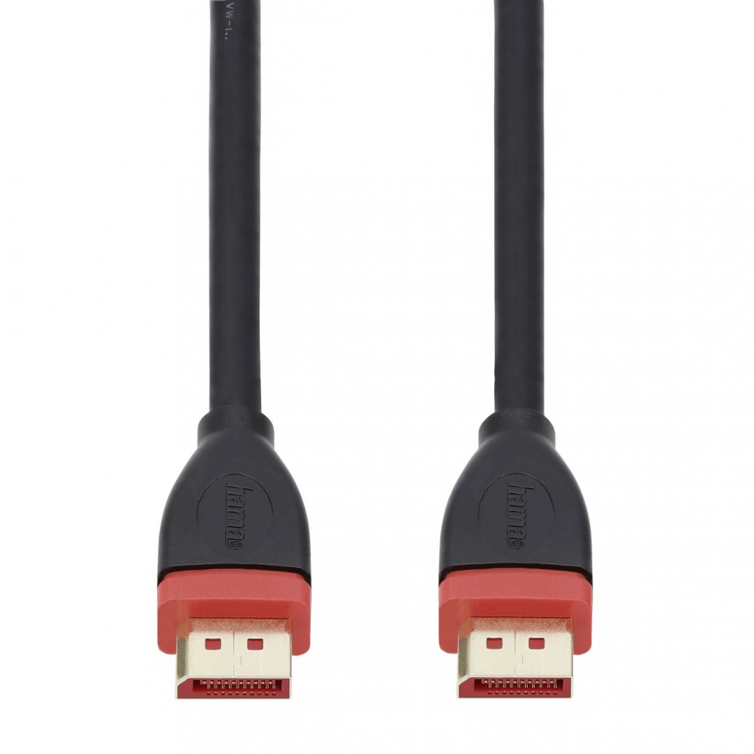 Hama DisplayPort 8K UltraHD Gold-plated Double-shielded cable 1,8m Black