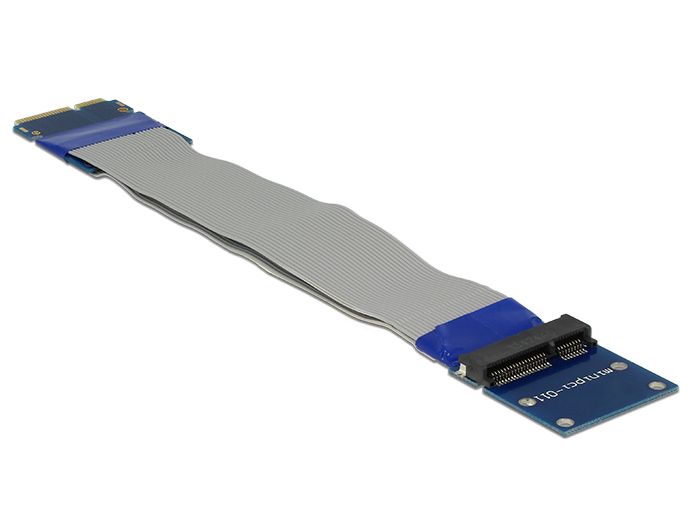 DeLock Extension Mini PCI Express / mSATA male > slot riser card with flexible cable 13cm