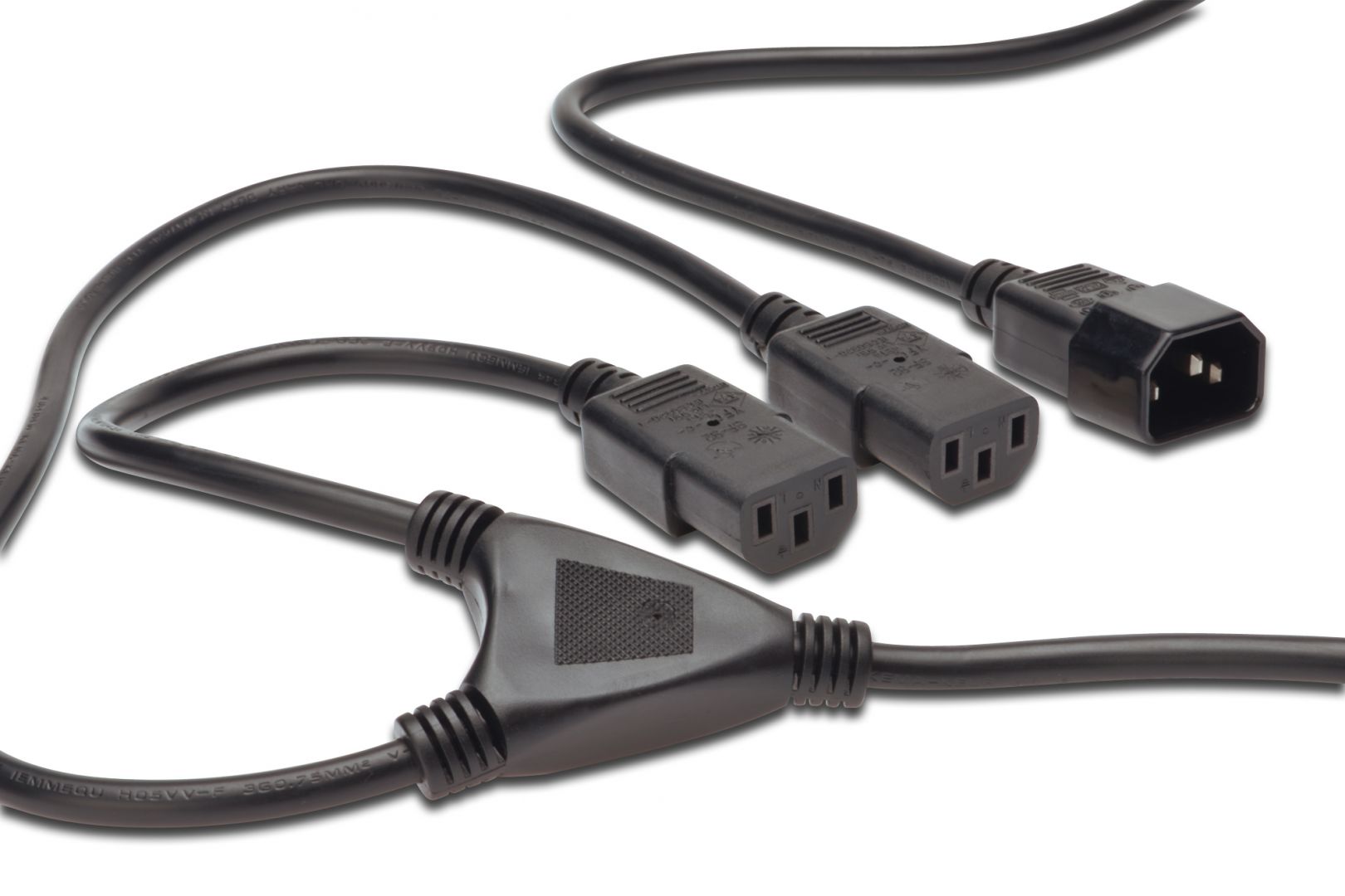 Assmann Power Cord splitter cable, C14 - 2x C13