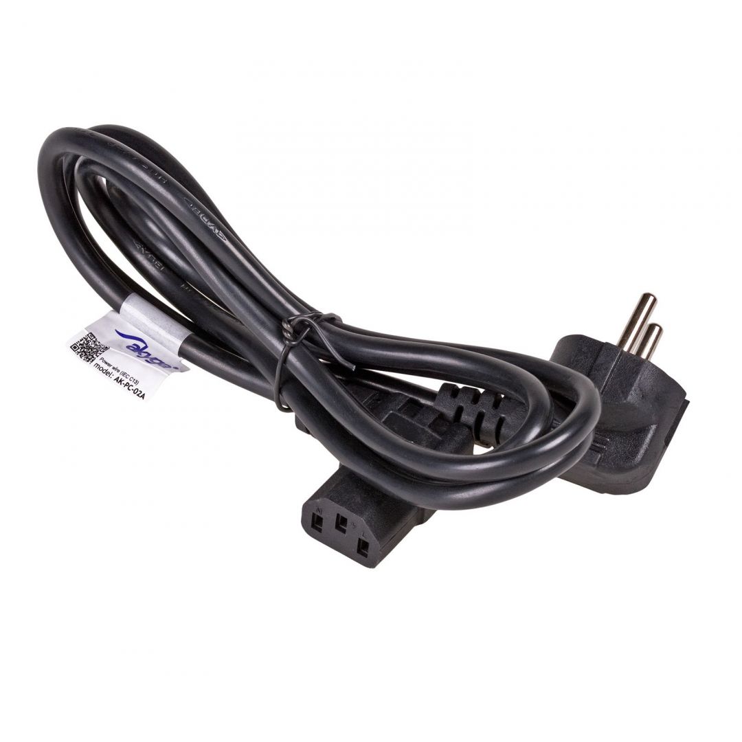 Akyga AK-PC-02A Angle PC Power Cord 1.5m Black