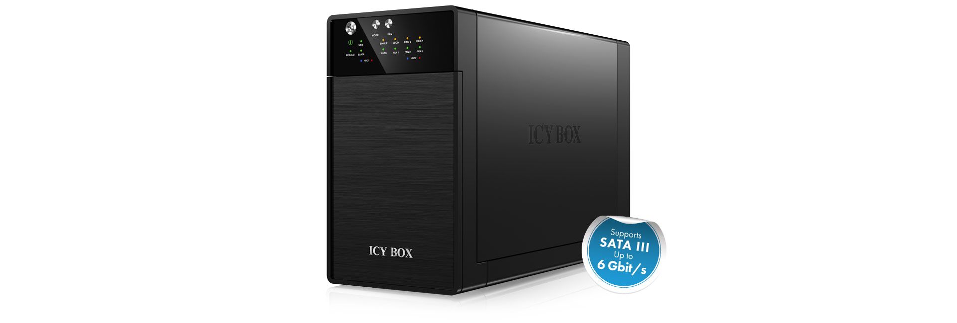 Raidsonic IcyBox IB-RD3620SU3 External dual RAID system for 3.5" SATA I/II/III HDD with USB 3.0 and eSATA