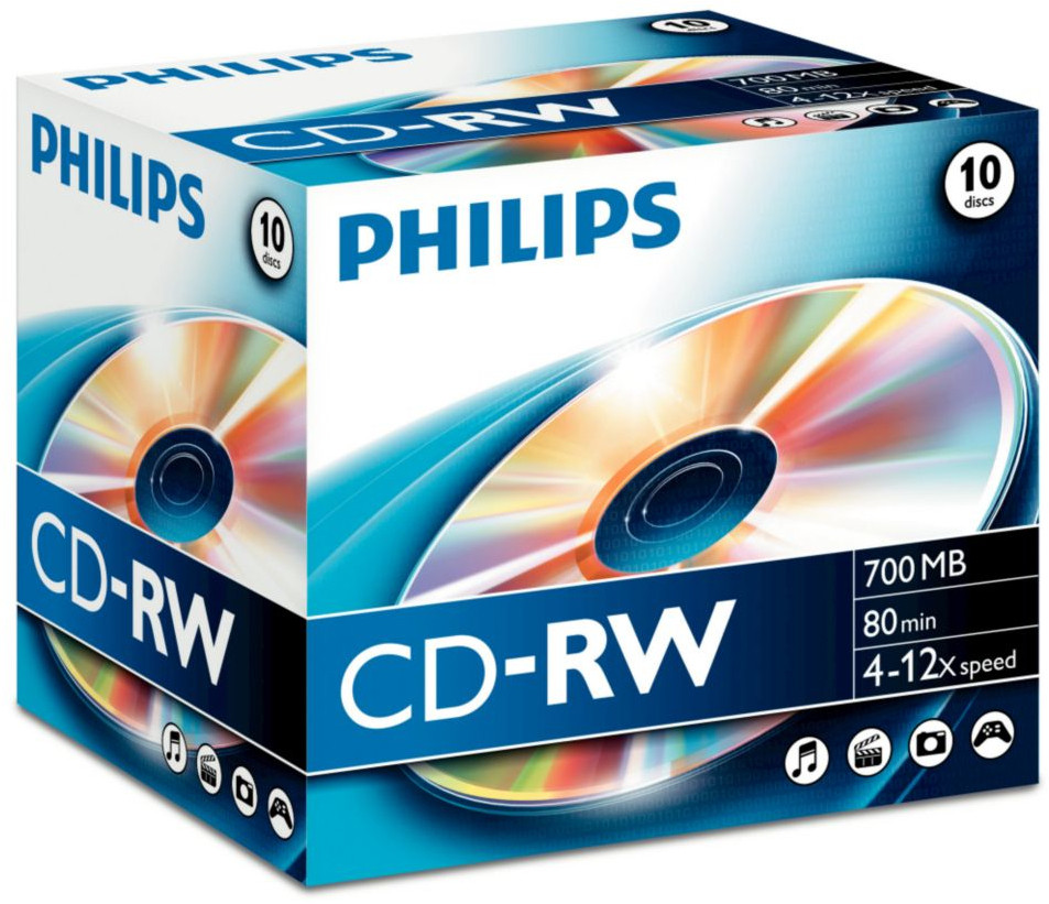 Philips CD-RW 700MB Normal Hi-speed 12x (1-es címke)