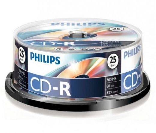 Philips CD-R 80 52x Hengeres 25db/scs