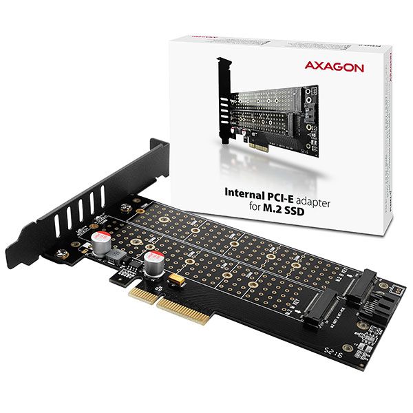 AXAGON PCEM2-D PCIe NVMe+NGFF M.2 adapter