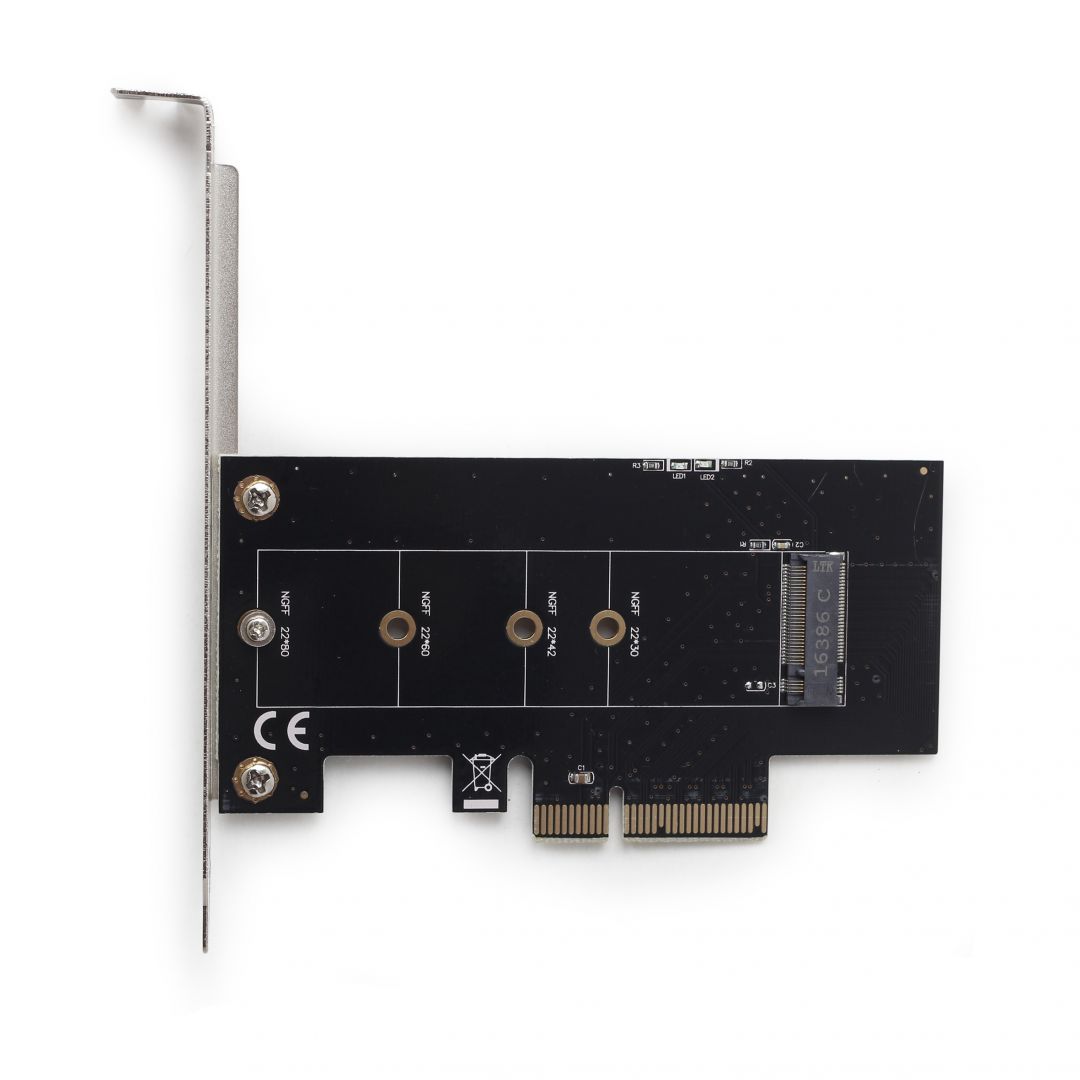 Gembird PEX-M2-01 M.2 SSD adapter PCI-Express add-on card (with extra low-profile bracket)