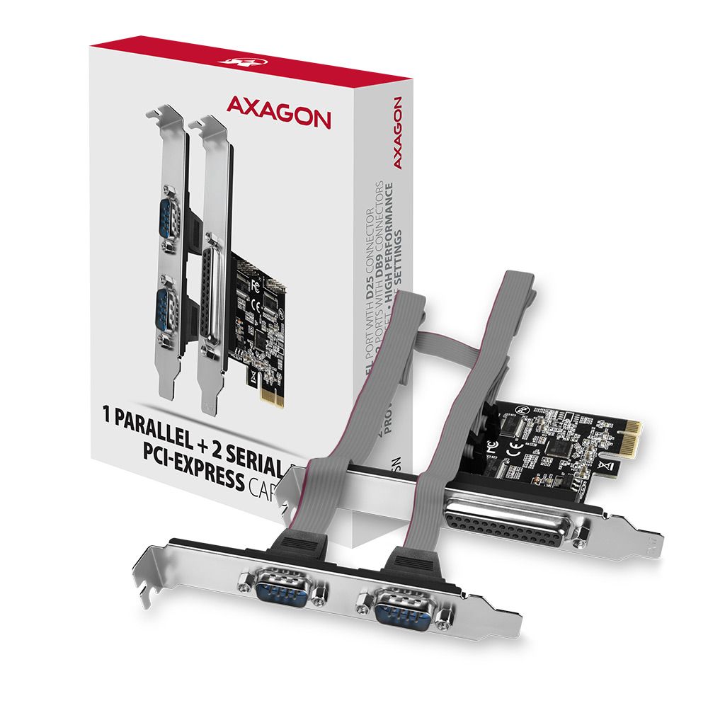 AXAGON PCEA-PSN PCIe 1x paralel + 2x serial
