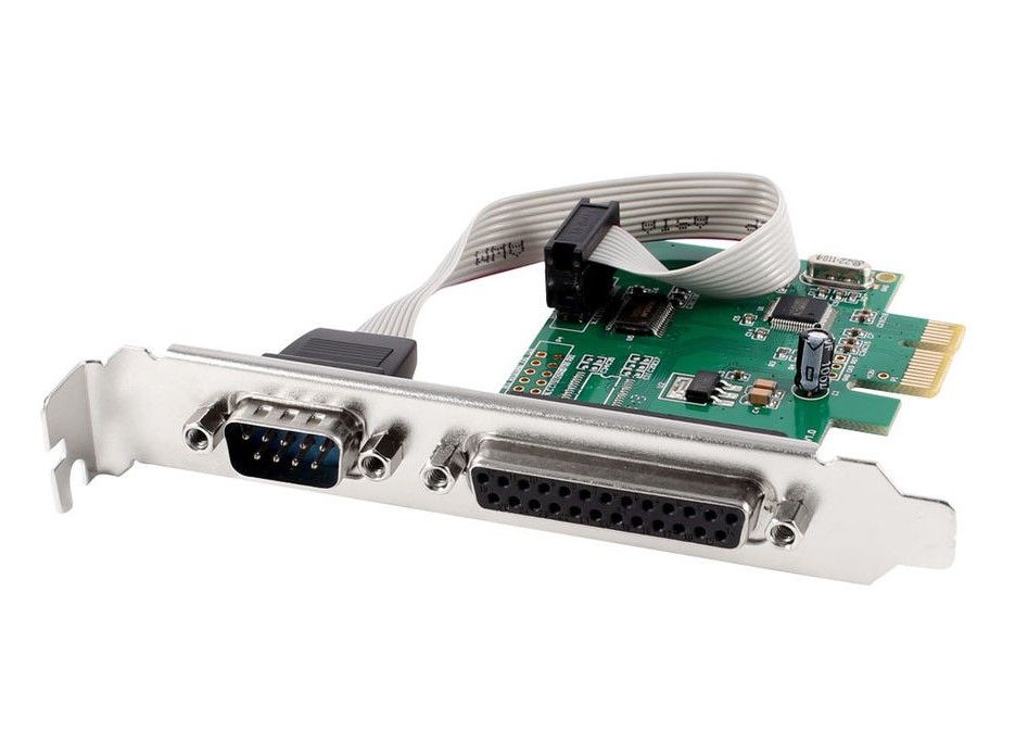 Gembird PEX-COMLPT-01 COM serial port + LPT port PCI-Express add-on card with extra low-profile bracket