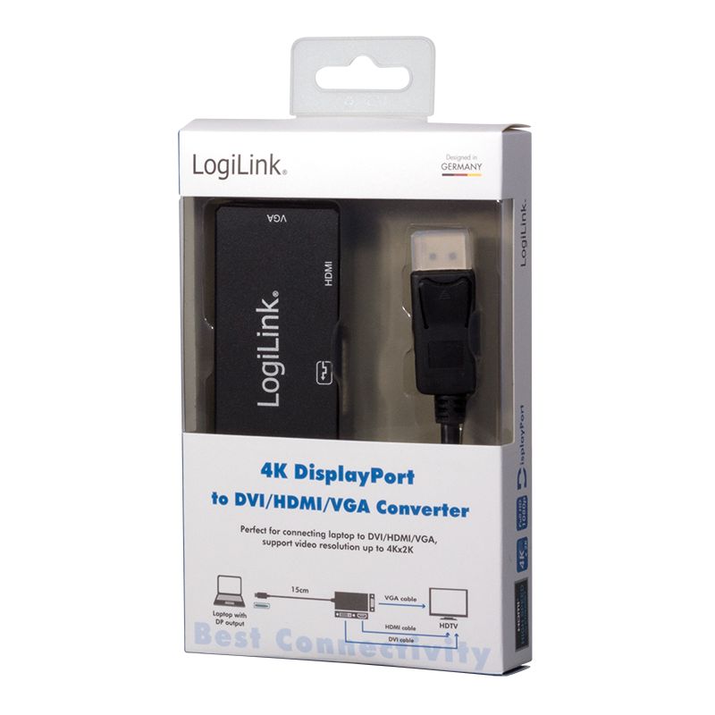 Logilink CV0109 4K DisplayPort to DVI/HDMI/VGA Converter
