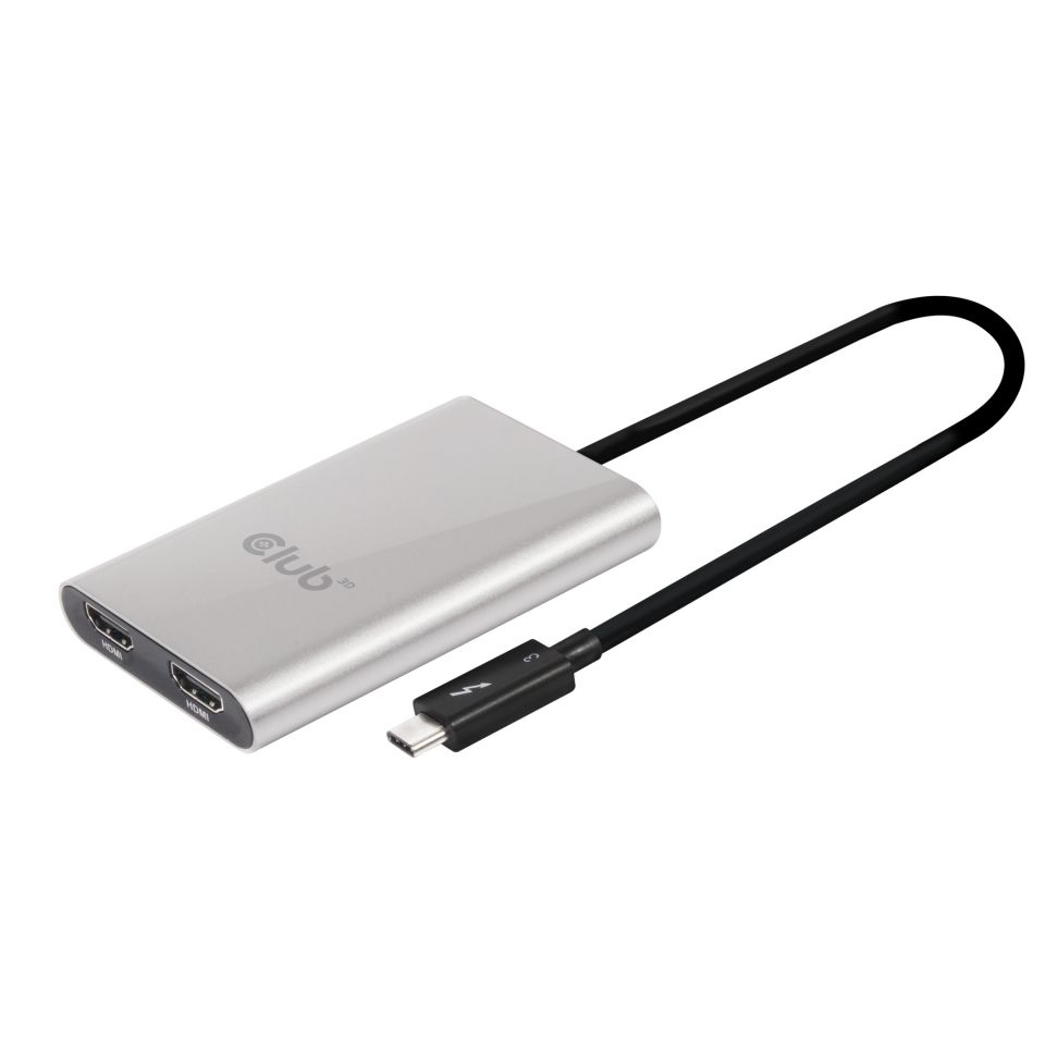 Club3D Thunderbolt 3 to Dual HDMI 2.0 4K60Hz UHD Adapter