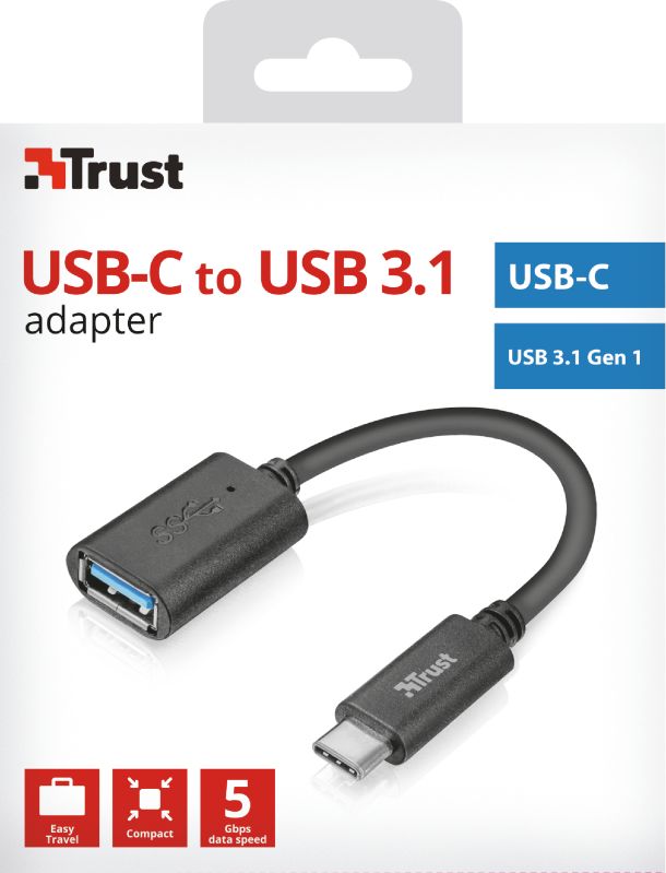 Trust USB-C to USB3.0 Converter adapter Black