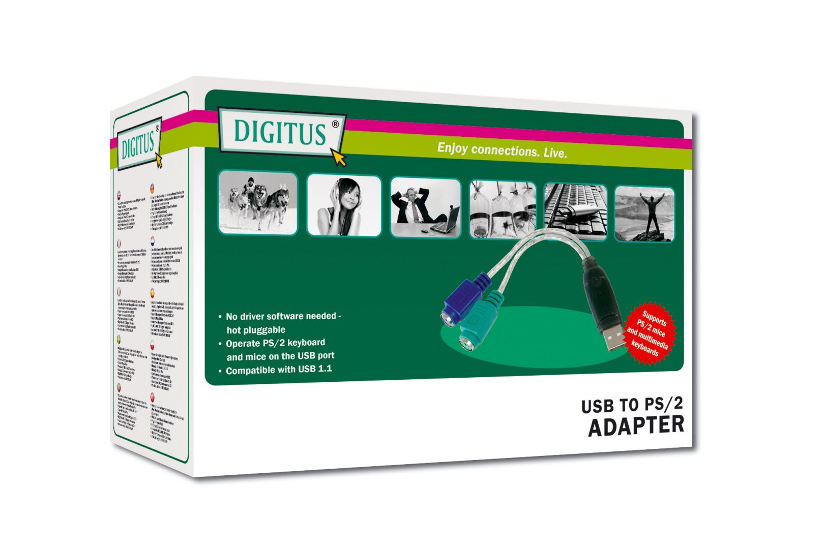Digitus USB to PS/2 Adaptor,