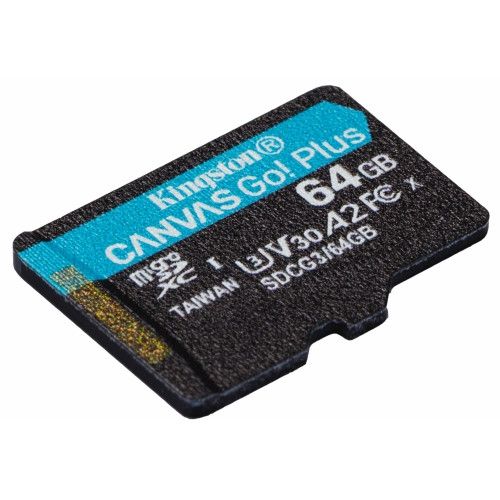 Kingston 64GB microSDXC Canvas Go! Plus 170R A2 U3 V30 Card adapter nélkül