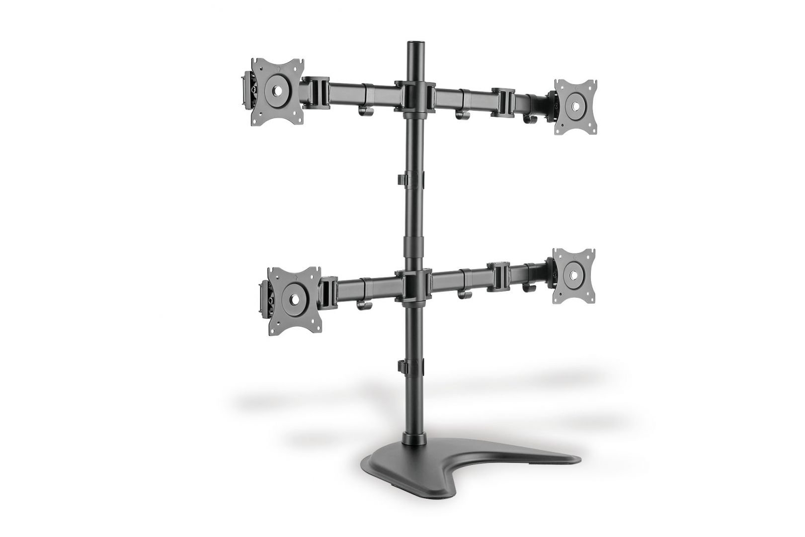 Digitus Quad Monitor Desk Stand/Clamp Mount, black