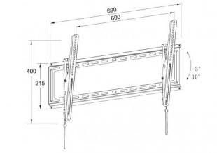 Well TLS80 32"-80" Titable Flat Screen Mount