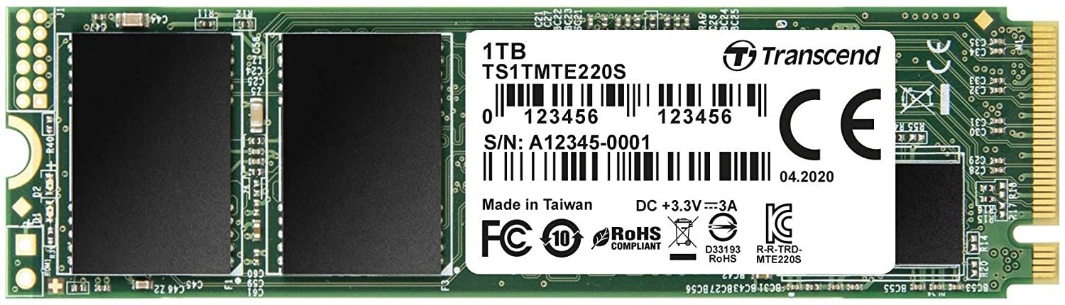 Transcend 1TB M.2 2280 NVMe TS1TMTE220S