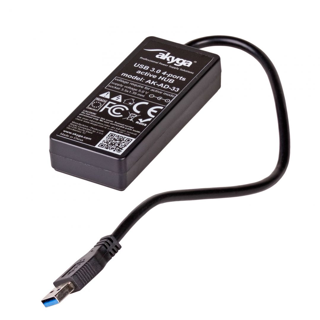 Akyga AK-AD-33 USB3.0 4-port Hub Black