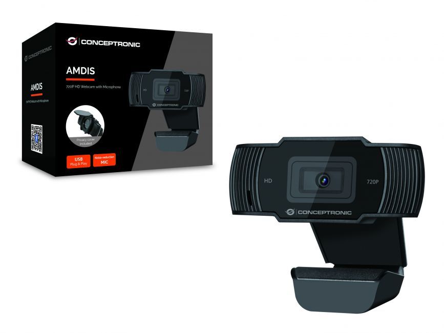 Conceptronic  AMDIS03B HD Webkamera Black