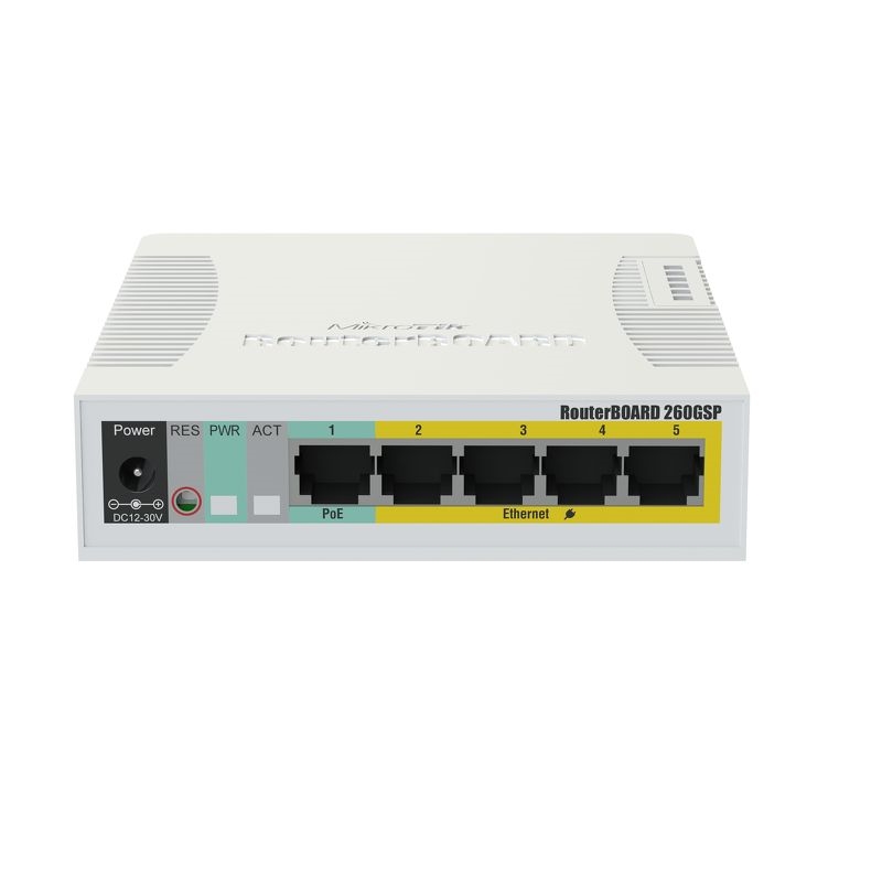 Mikrotik RouterBoard RB260GSP 5port GbE POE SFP switch