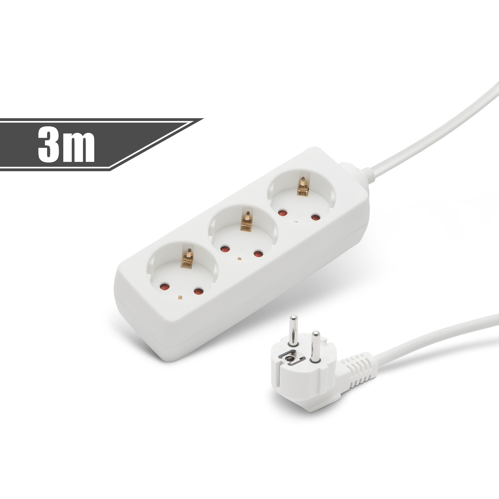 Delight Hálózati elosztó 3 aljzat 3m