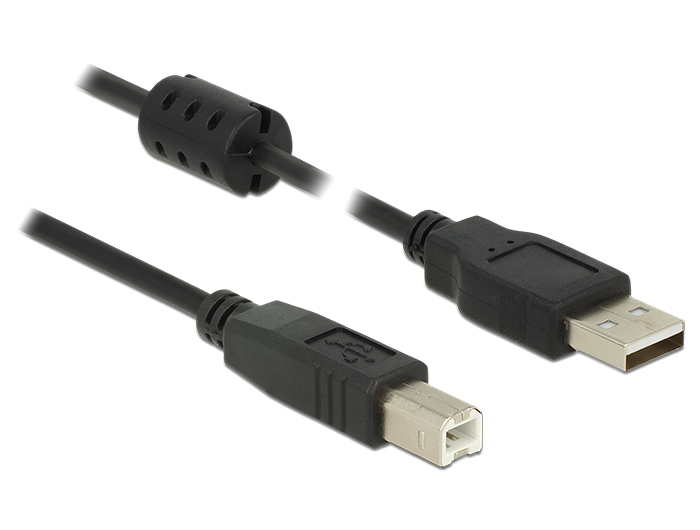 DeLock USB2.0 Type-A male > USB2.0 Type-B male 1m kábel Black