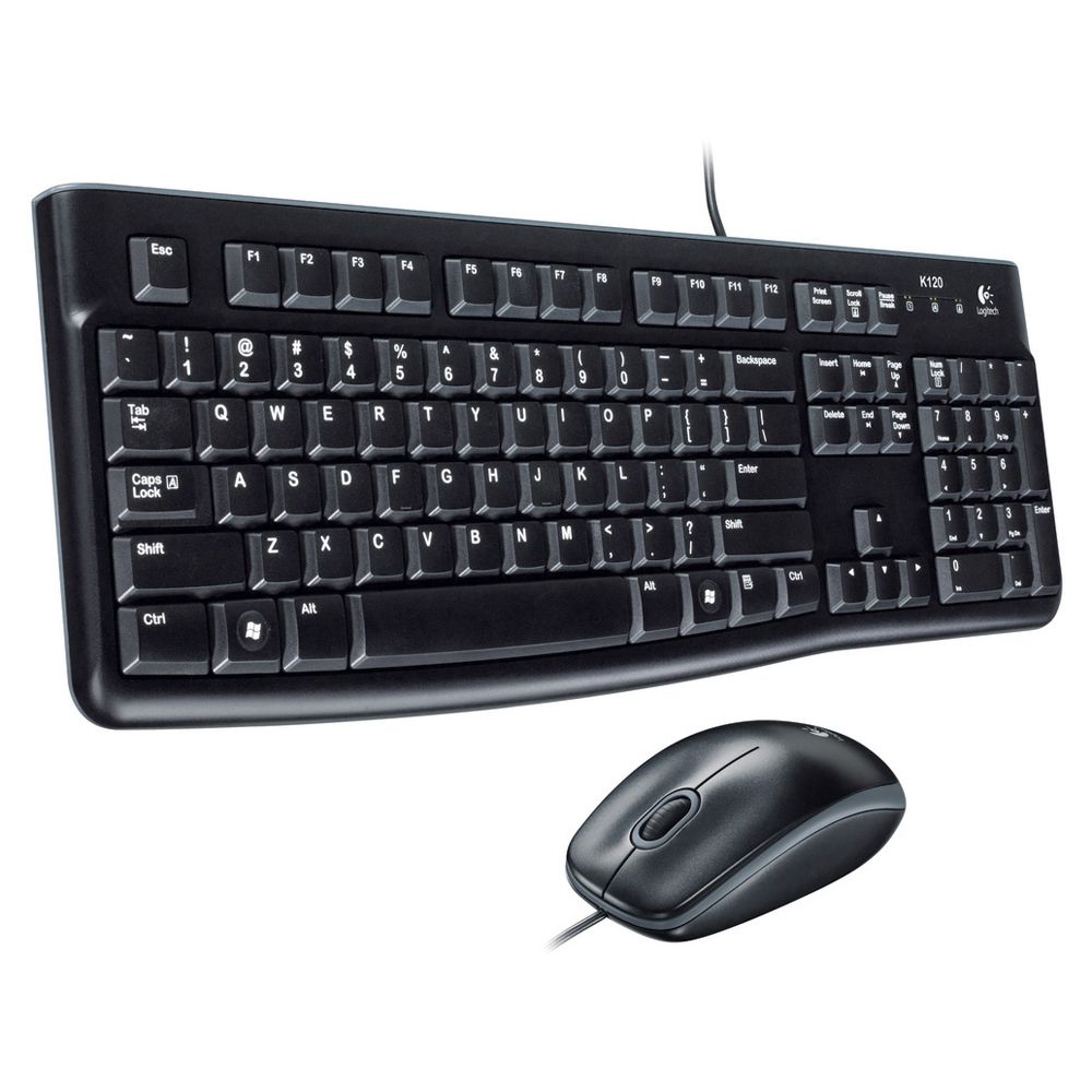 Logitech MK120 USB billentyűzet + egér Black US (holland!)