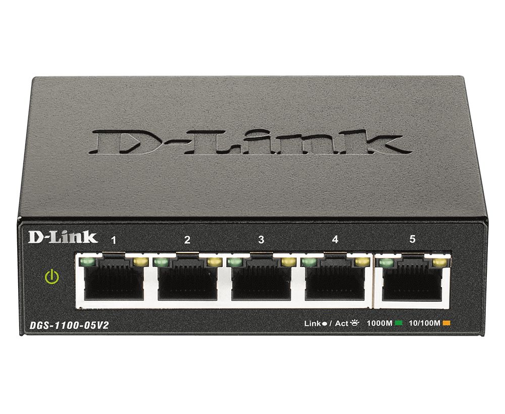 D-Link DGS-1100-05V2 5-Port Gigabit Smart Managed Switch