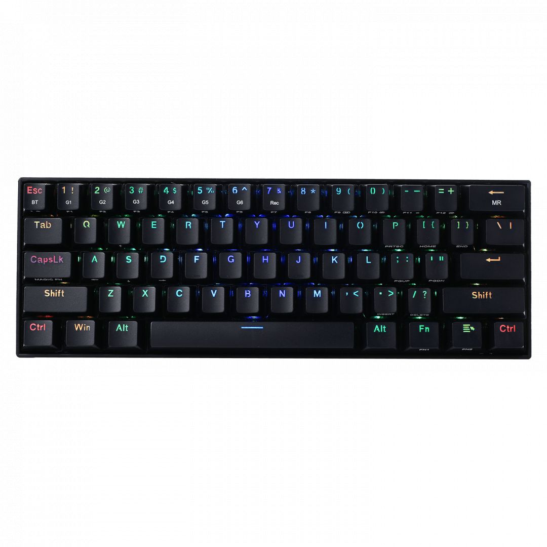 Redragon K530 Draconic Compact RGB Wireless Brown Mechanical Tenkeyless Designed Bluetooth Gaming Keyboard Black HU