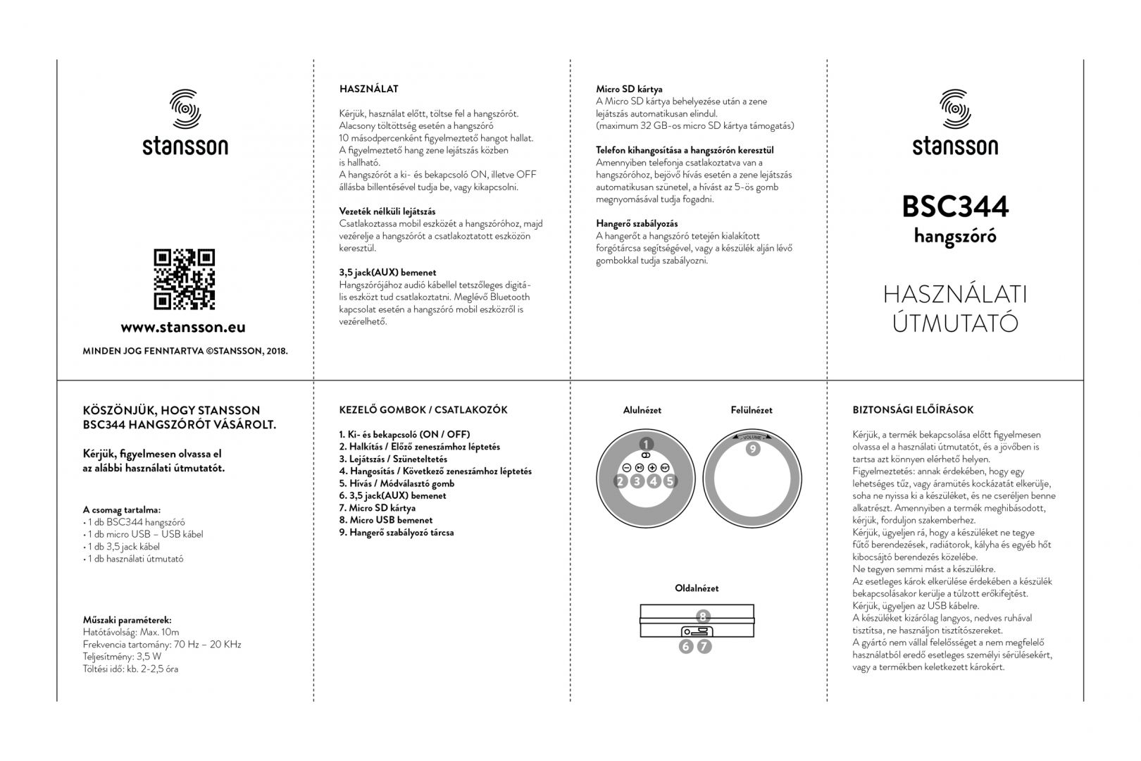 Stansson  BSC344KB Bluetooth Speaker Blue/Black