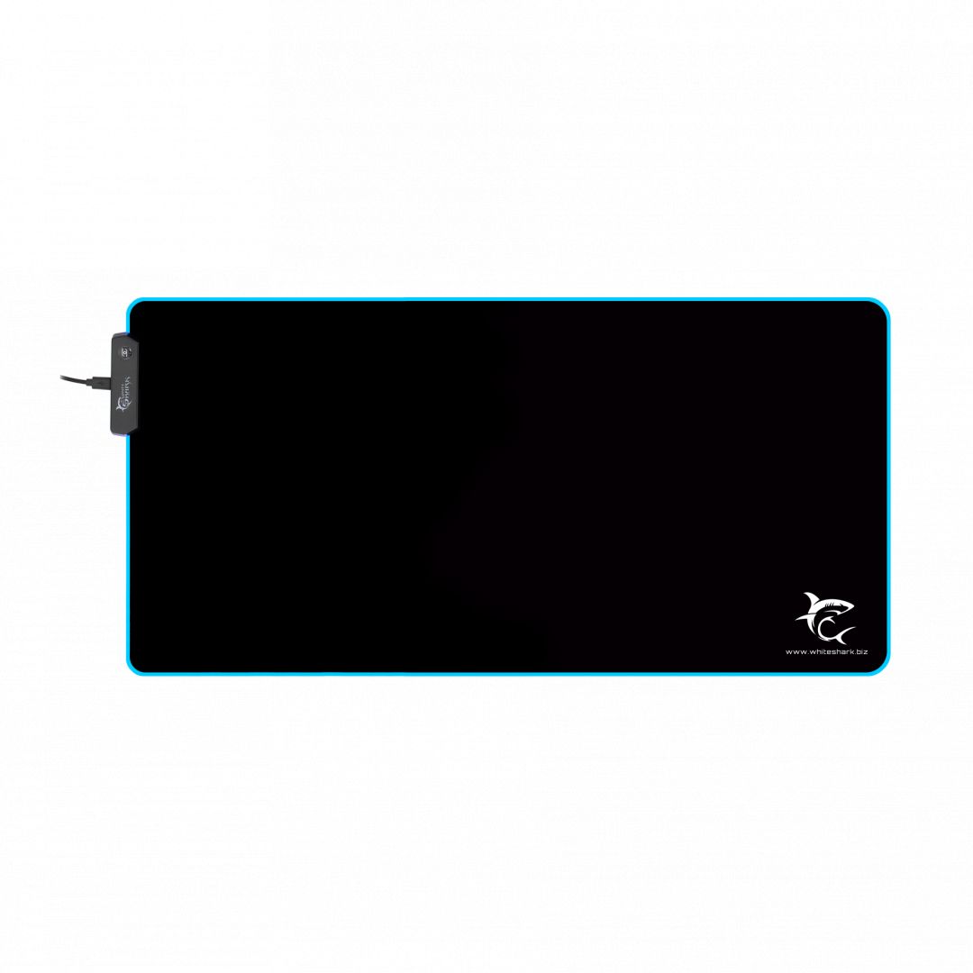 White Shark MP-1861 Luminos RGB Gaming mousepad XL Black