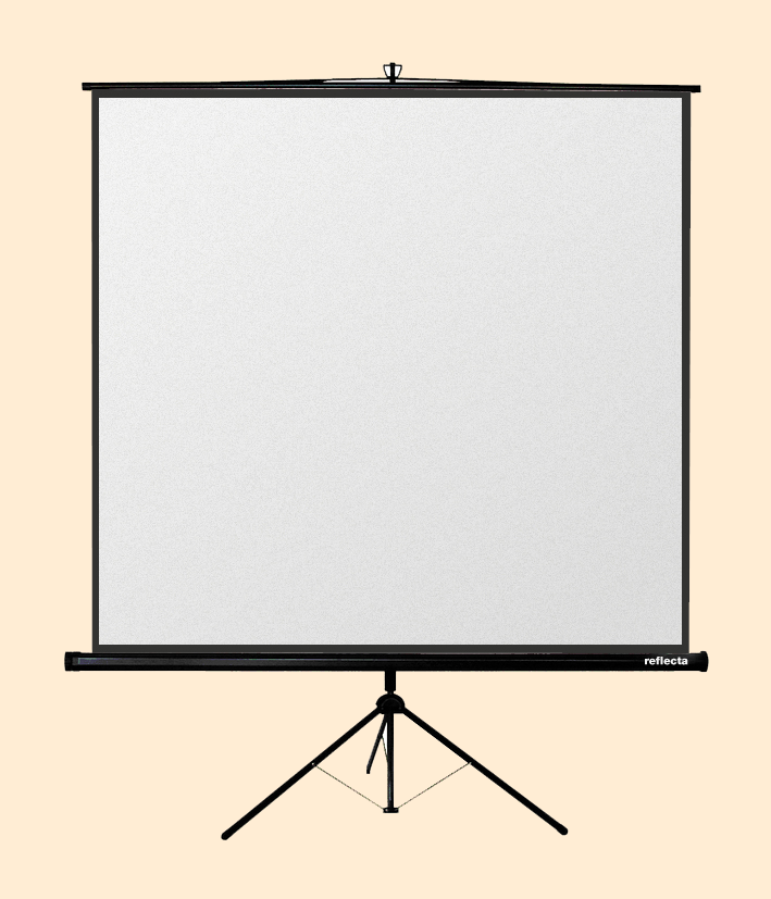 Reflecta Crystal-Line Tripod 125x125cm 4 Black Borders, black case