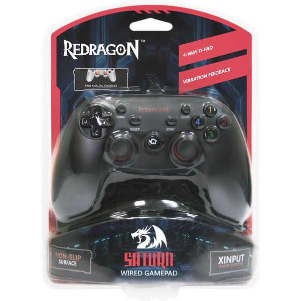 Redragon Saturn Wirred Gamepad Black PC/PS3