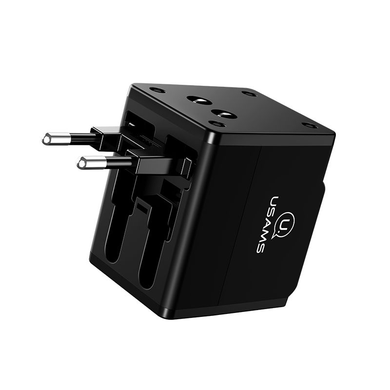 Usams T2 Dual USB Universal Travel Charger Black