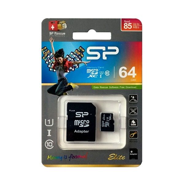Silicon Power 64GB microSDXC UHS-I + adapterrel