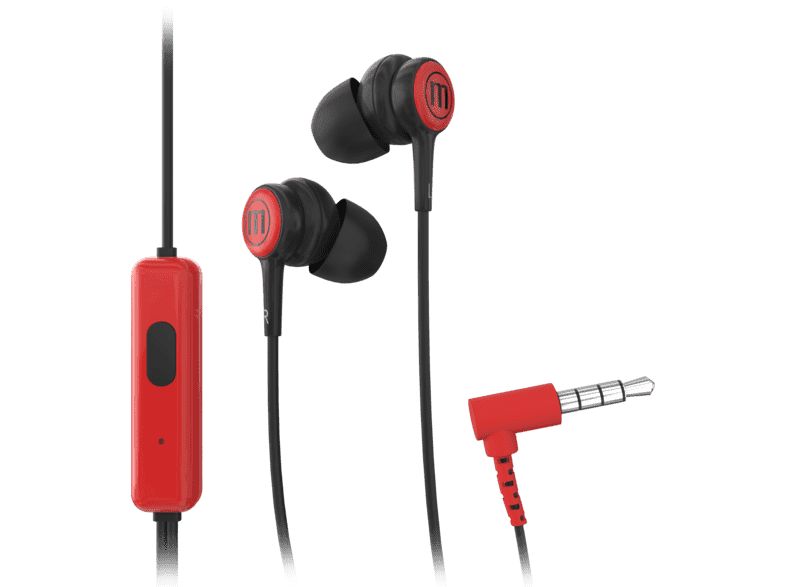 Maxell MXSEBTMBR In-Tips In Ear Headset Red