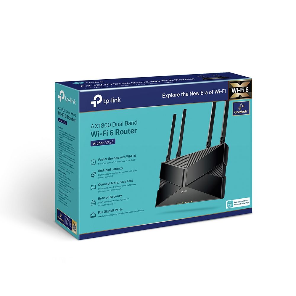 TP-Link AX1800 Dual-Band Wi-Fi 6 Router Black