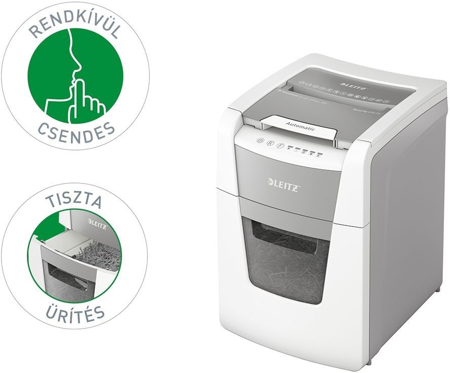Leitz IQ AutoFeed SmallOffice 100 P4 Pro automata iratmegsemmisítő White