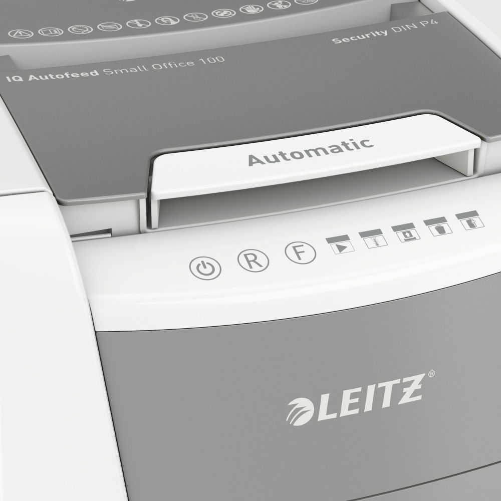 Leitz IQ AutoFeed SmallOffice 100 P4 Pro automata iratmegsemmisítő White