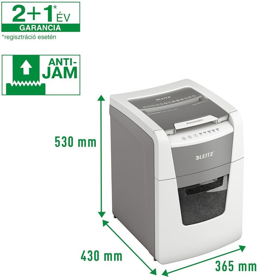 Leitz IQ AutoFeed SmallOffice 100 P4 Pro automata iratmegsemmisítő White