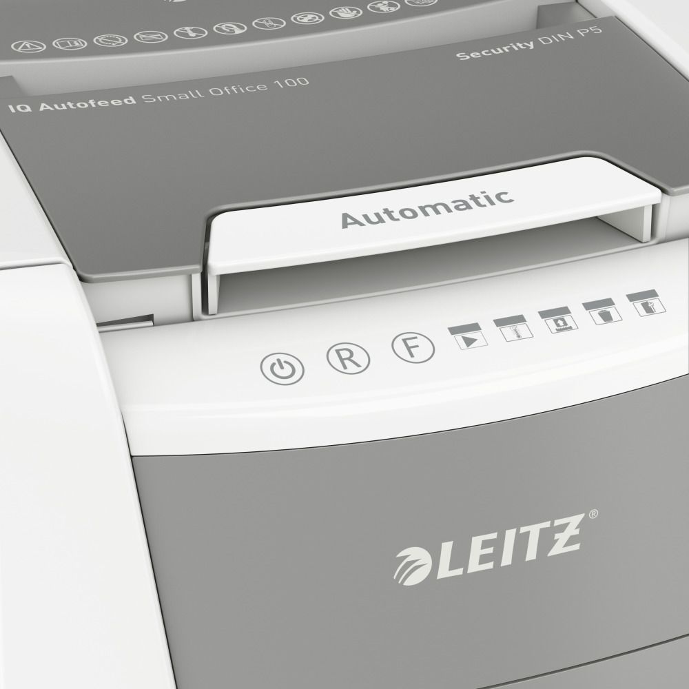 Leitz IQ AutoFeed SmallOffice 100 P5 Pro automata iratmegsemmisítő White