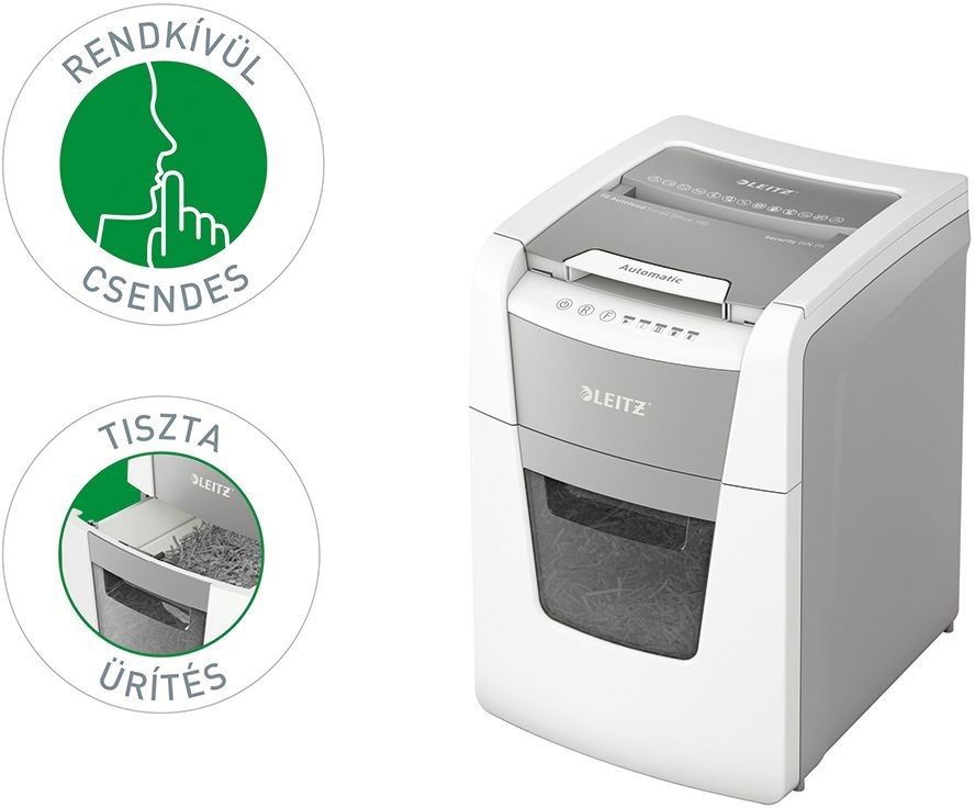 Leitz IQ AutoFeed SmallOffice 100 P5 Pro automata iratmegsemmisítő White