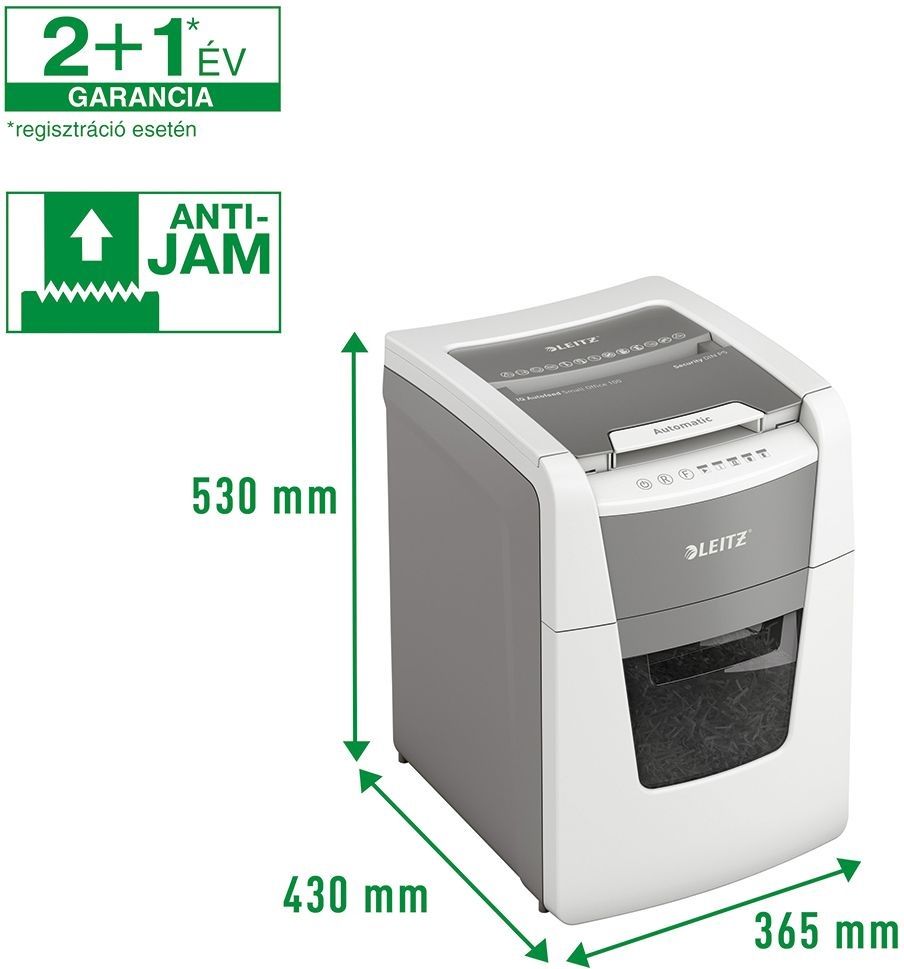 Leitz IQ AutoFeed SmallOffice 100 P5 Pro automata iratmegsemmisítő White