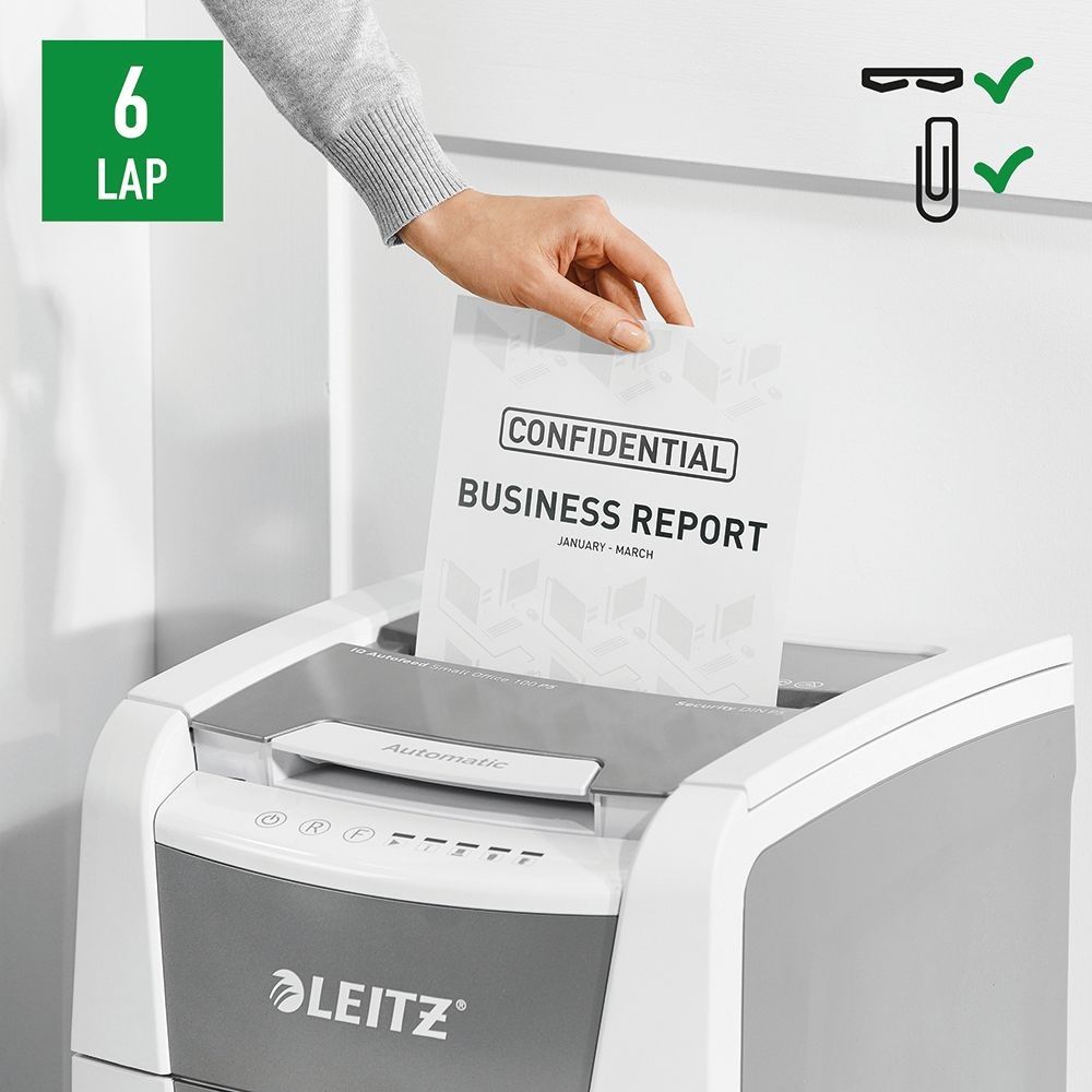Leitz IQ AutoFeed SmallOffice 100 P5 Pro automata iratmegsemmisítő White