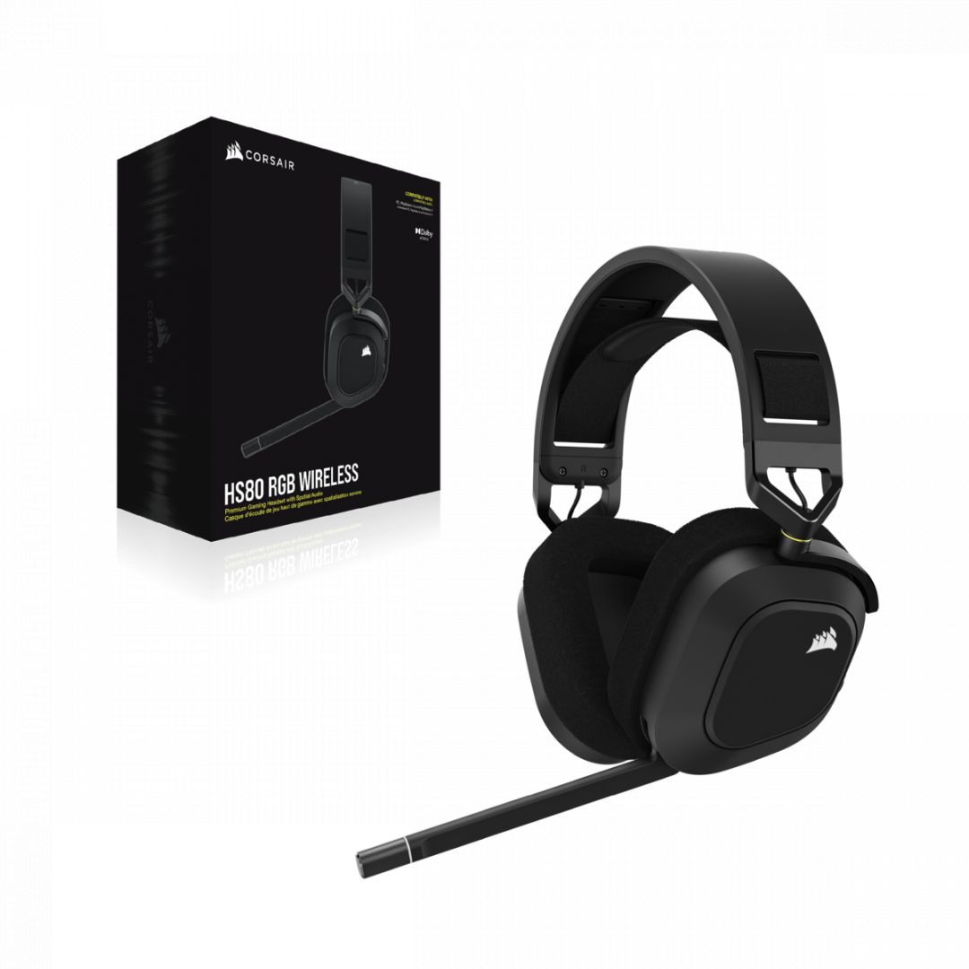 Corsair HS80 RGB WIRELESS Premium Gaming Headset Carbon