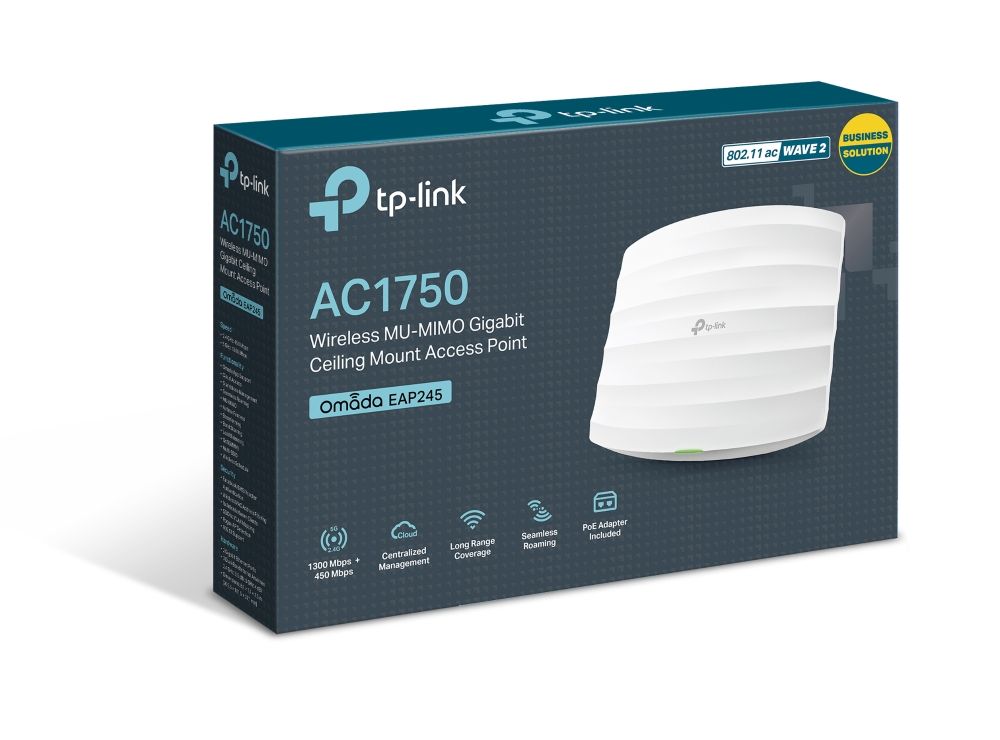 TP-Link EAP245 AC1750 Wireless MU-MIMO Gigabit Ceiling Mount Access Point (5 pack)