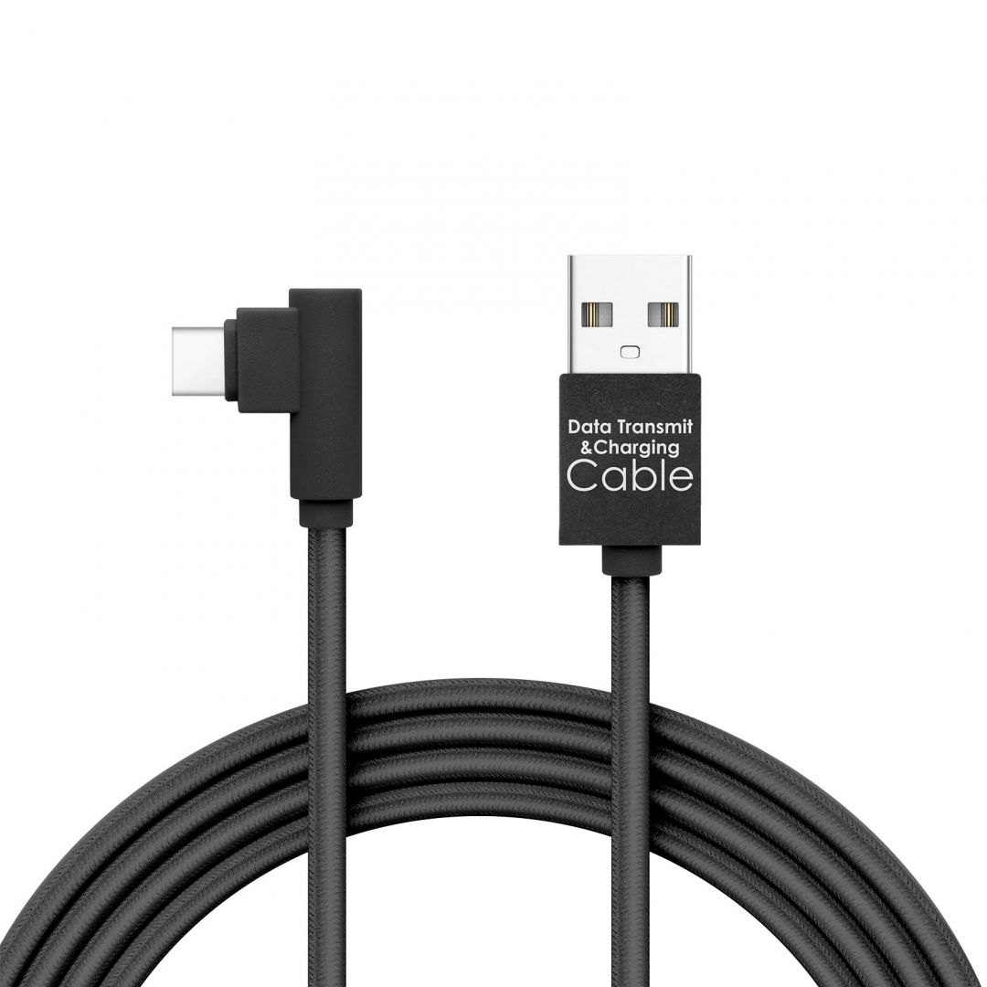 Delight USB Type-C 90° Adatkábel Black