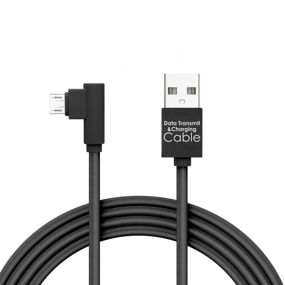 Delight MicroUSB 90° Adatkábel Black