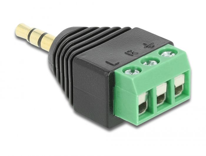 DeLock Adapter Stereo plug 3.5 mm > Terminal Block 3 pin