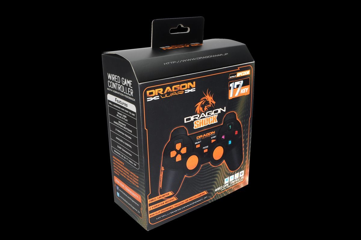 Dragon War DragonShock USB Gamepad Black