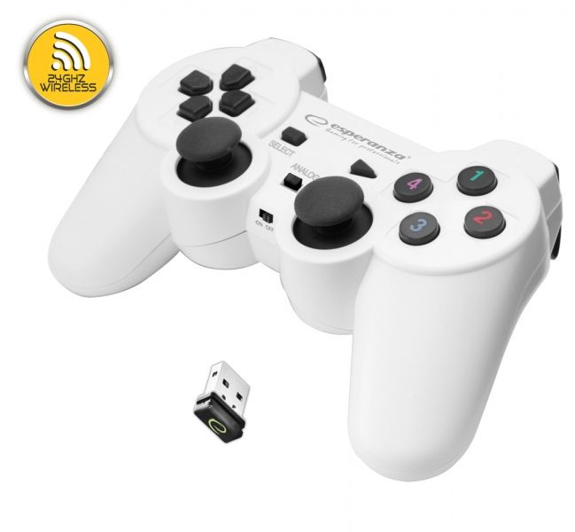 Esperanza EGG108W Gladiator Wireless Gamepad PS3/PC White